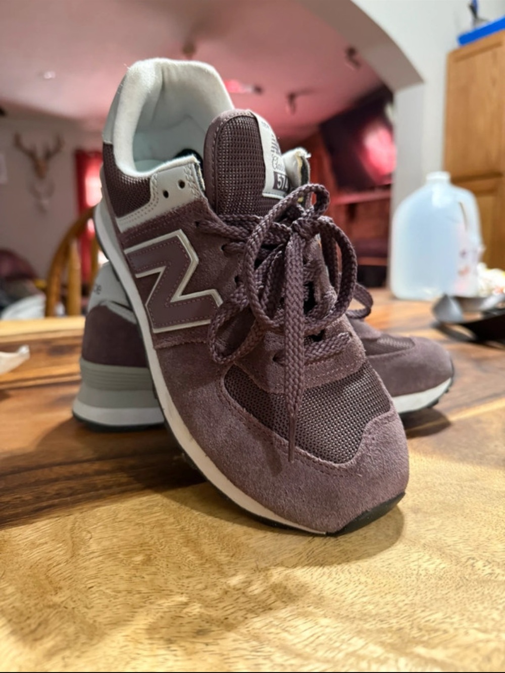 New Balance Women’s Mauve Suede & Mesh Sneaker